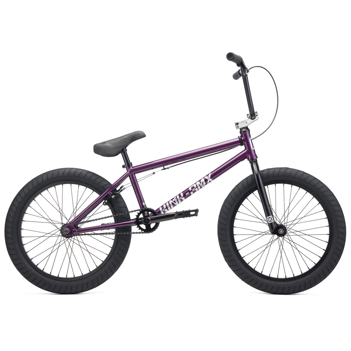 Purple bicycle on a white background