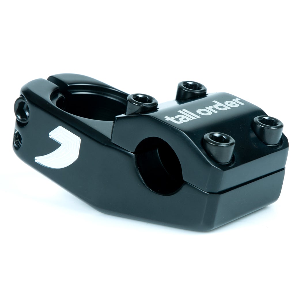 bmx ステム　リーチ50mm ストリート Tall Order Logo Stem - Black With Silver Logos 50mm Reach