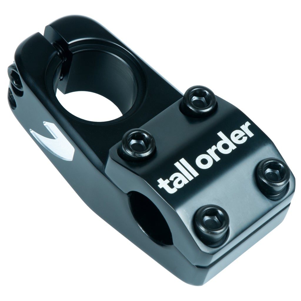 Tall Order Logo Stem - Black With Silver Logos 50mm Reach